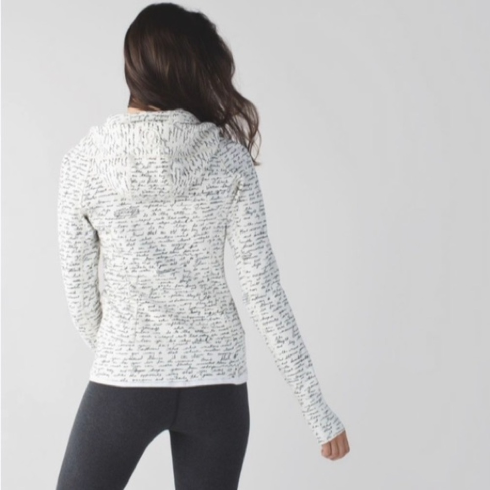 lululemon athletica White Hoodie with Black Script - Picture 3 of 16